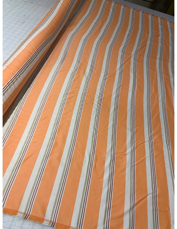 Orange Striped Viscose