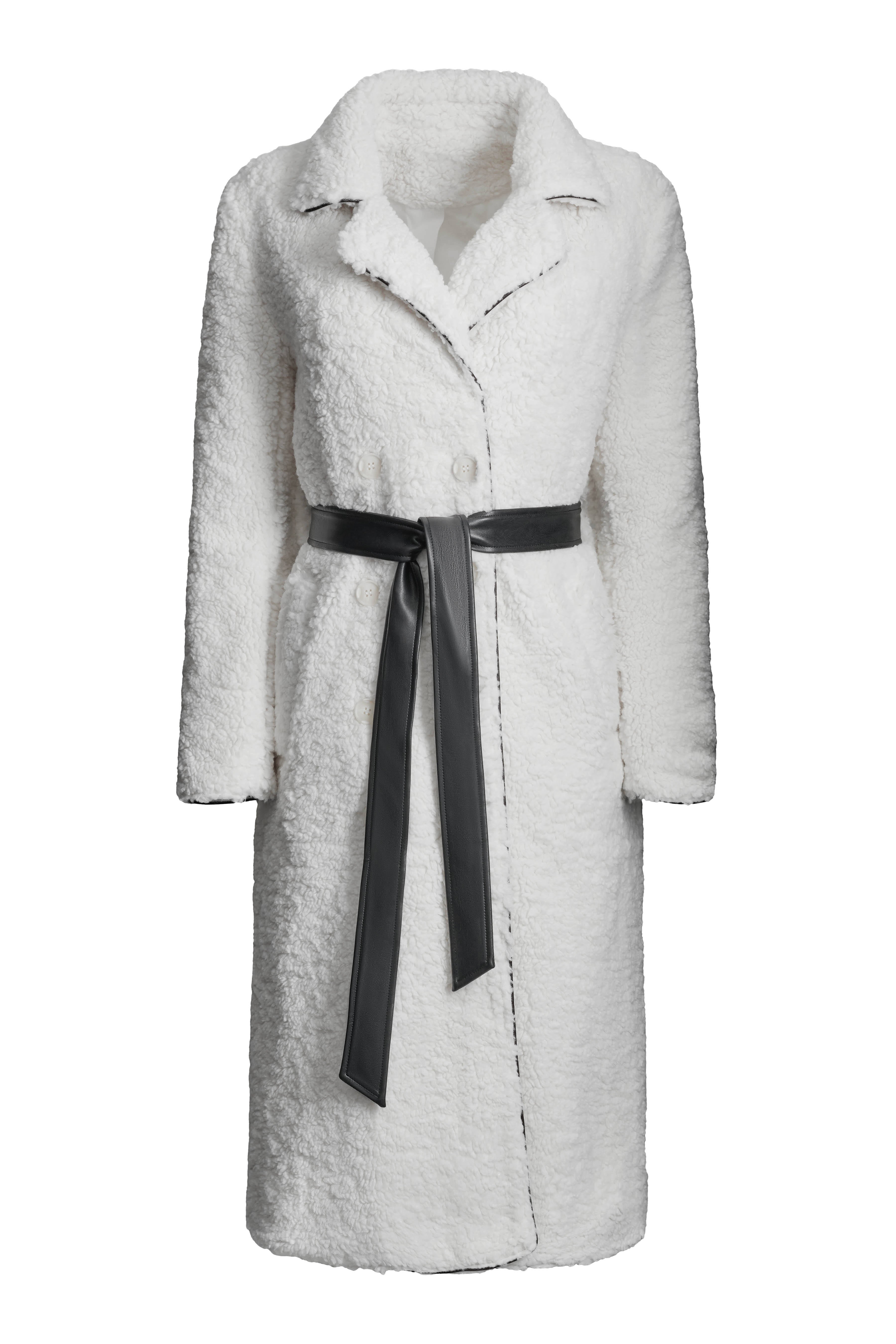 'Shearling' Trench Coat