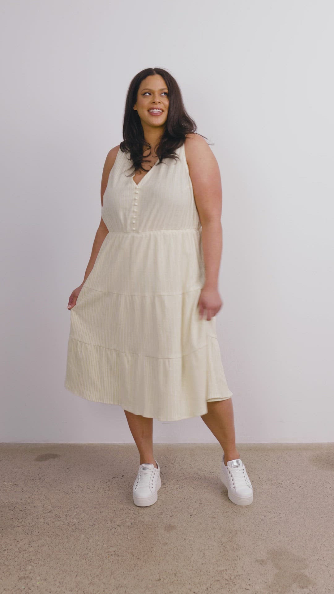 Tiered Seersucker Dress | Hilary MacMillan